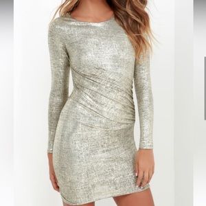 Lulus XS champagne dress